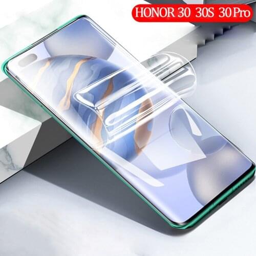 Cover for huawei honor 30 30s view 30 pro plus 20 lite 20s 20i v20 hydrogel film protective phone screen protector Not Glass