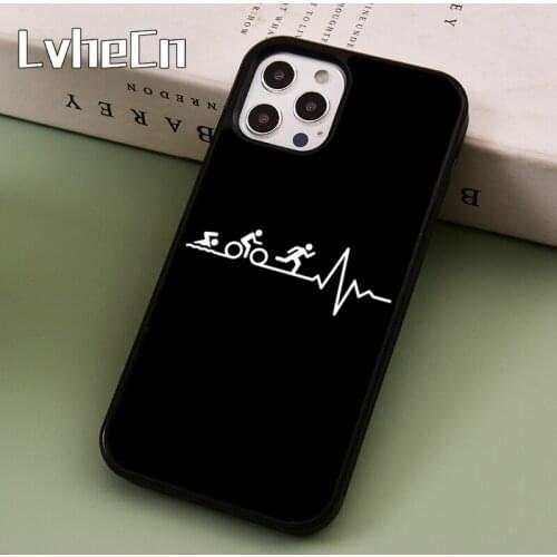 LvheCn Item Triathlon Ironman Phone Case Cover For iPhone 5 SE 2020 6s 7 8 Plus 11 12 Pro X XR XS Max Samsung S8 S9 S10 coque