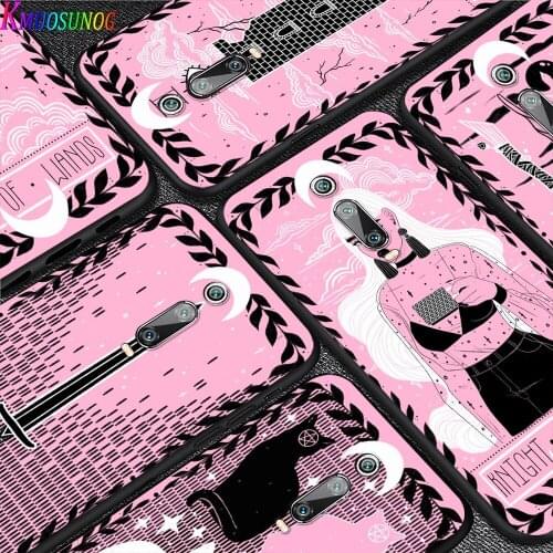 Bright Black Cover Cute Tarot Pink For Xiaomi Redmi 10X 9C 9A 9 GO K20 8A 8 7A 7 S2 6A 6 5 4X Pro 5G Phone Case