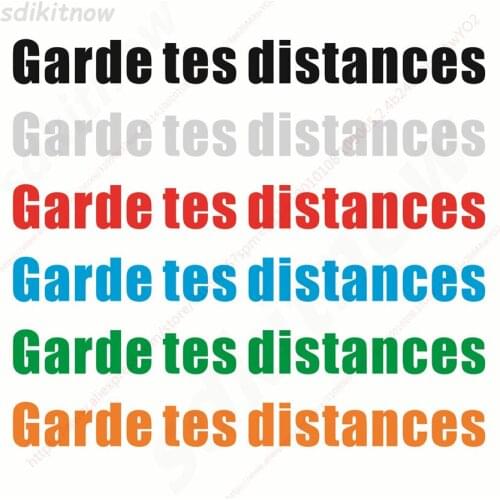 France language Keep distance Car Sticker Trunk Window Warning Caution Decal Business Styling accessories