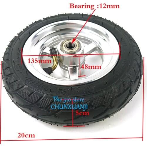 8x2.00-5 tubeless tyre and wheel hub kits for Modified Kugoo S3 electric scooter rear wheels 8x2.0-5 tire Pneumatic wheel