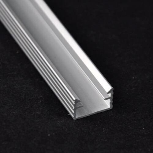 Cover/profile 20pcs/lot, 1 meter/pc Rigid LED Strip Light Fixture U Channel Slot Light Bar Aluminum Profile Silver Color