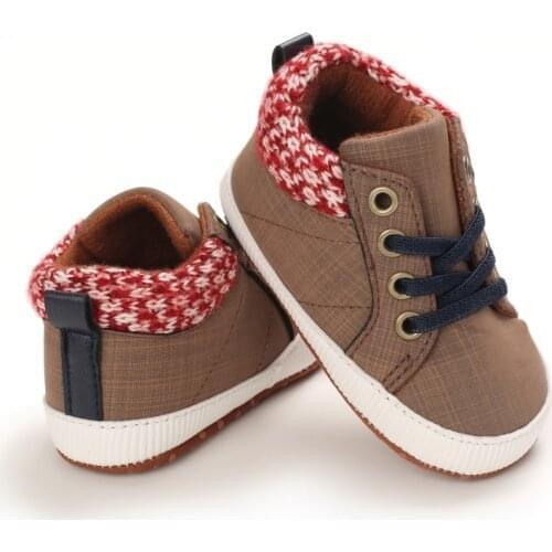 Spring Autumn Baby Shoes Casual Shoe Sport Sneakers Boys Elastic Band Soft-Soled Non-Slip Shoes For 0-18M