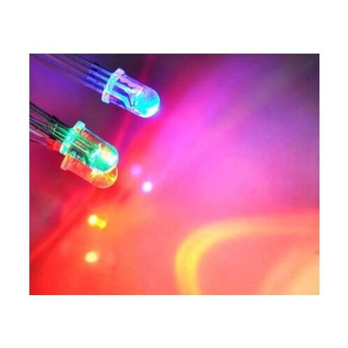 Best Price 10pcs/lot 5MM 4PIN RGB Common Anode LED Emitting Diodes Round Clear Lights Lamp
