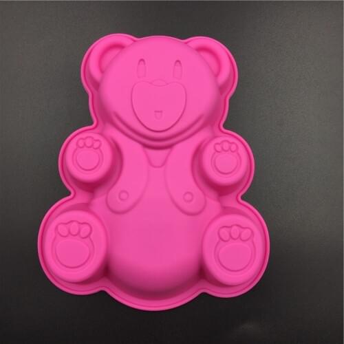 Cute Bear Shaped Silicone Cake Mold Handmake DIY Bread Jelly Soap Mould Silicone Moulds For Cake