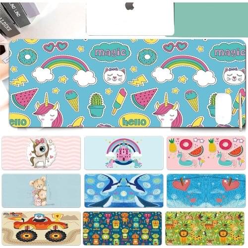 Cute Cartoon Mouse Pad Super Creative Large Game Computer Keyboard Office Long Table Mat Kawaii Desk for PC Desk Pad