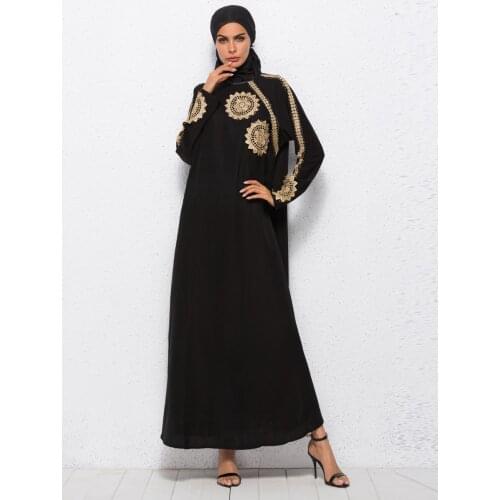 Muslim Dress Women Appliques Turkey Abaya Arab Party Modest Dresses Dubai Islamic Clothing Jilbab Jubah Elbise Moroccan Kaftan