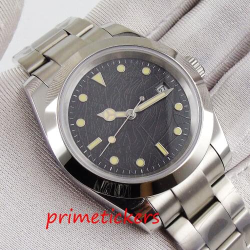 36mm Bliger Mechanical Automatic 21 Jewels MIYOTA 8215 Mens Watch Sapphire Glass Oyster Bracelet Polished Bezel