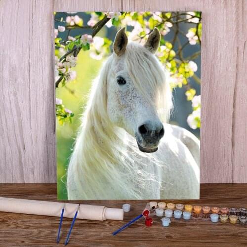 Horse Animal DIY Paint By Numbers Package Acrylic Paints 50*70 Painting On Canvas Wall Decoration Crafts For Handiwork