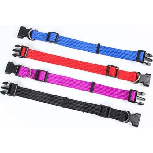 Nylon Webbing Dog Collar Heavy Duty Clip Buckle Pet Collar for Small Medium Dogs Pet Collar Nylon Puppy Dog ID Collar