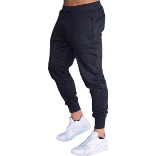 2021 new men Brand fitness running training sports cotton trousers mens breathable Slim beam mouth casual health pants Male