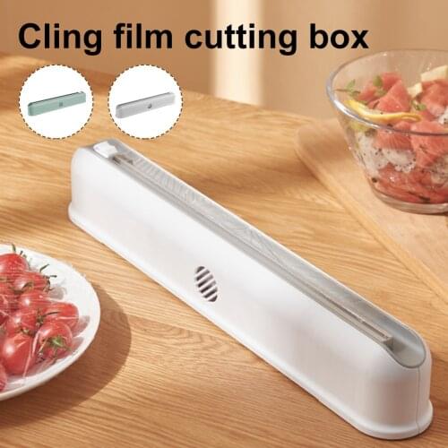 New Xiaomi Youpin Cling Film Cutting Box Wall-mounted Suction Cup Adjustable Plastic Wrap Cutter Home kitchen Food Storage