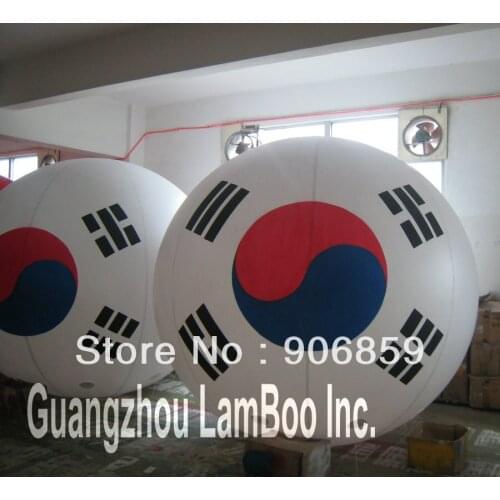 New Design 3m Diameter Inflatable Advertising Balloon with National Flag Printing for Events/ DHL FREE SHIPPING/Fast Delivery