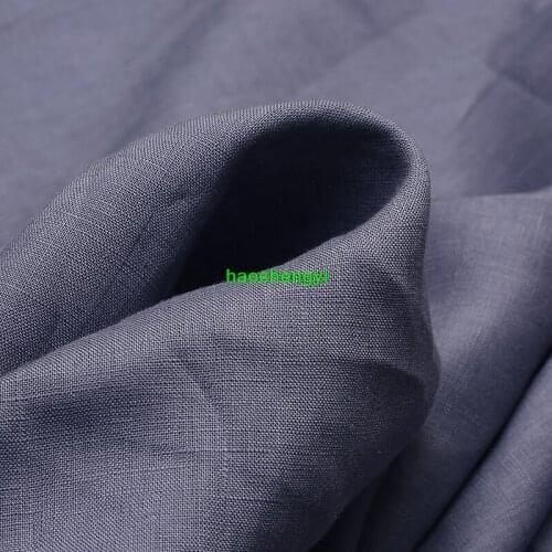 Pure color spring and summer pure linen clothing custom dress fabric