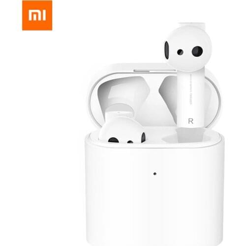 In stock Original Xiaomi Air 2 Headset Bluetooth 5.0 Earphone Airdots Pro2 Long Battery ENC Auto Pause Tap Control Fast Charging