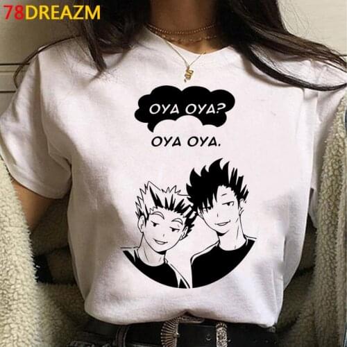 Oya Oya Oya Haikyuu t shirt male couple clothes tumblr 2020 kawaii couple tshirt kawaii