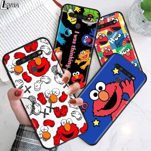 Sesame Street Cookies for LG G8 G8S G8X V30 V35 V40 V50 V60 ThinQ Q60 K40 K50 K51 K61 K71 K92 K62 Soft Black Phone Case