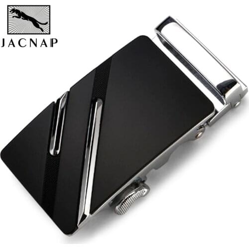 JACNAIP Genuine Mens Belt Head, Belt Buckle, Leisure Belt Head Business Ratchet Accessories Automatic Buckle Width 3.5CM