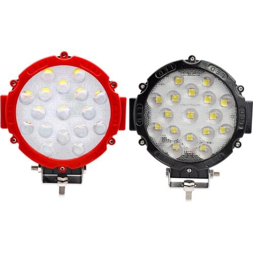 Safego 7" 51W Round LED Work Light Spot Beam LED Driving Light Bar For Off road 4x4 Truck Boat Tractor 4WD ATV SUV 12V 24V 6000K