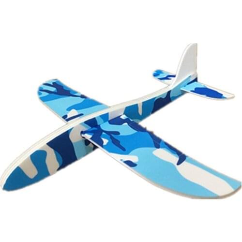 DIY Assembled Aircraft Toys for Kids Camouflage Foam Planes Hand Throw Glider Airplane with Rubber Rope Children Outdoor Game