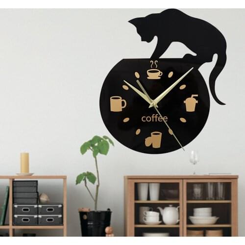 Sticker Clock Modern Mute Quartz Self Adhesive Kitchen Classroom Decoration