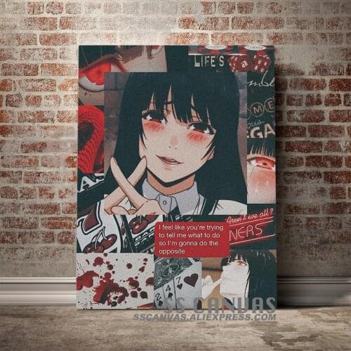 Yumeko Jabami Kakegurui Anime Aesthetic Canvas Painting Decor Wall Art Pictures Bedroom Study Home Room Decoration Prints Poster