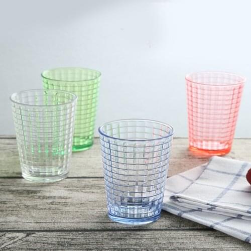 Behogar 4 PCS 150ml Plastic Cups Drink Glasses Stackable Tumblers for Catering Parties Tastings Events Weddings Random Color