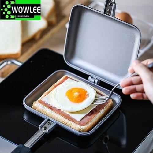 Aluminum Frying Pan Non-Stick Sandwich Maker Non-Smoke Toast Mold Double-Sided Frying Pan Heat-Resistant Sandwich Steak