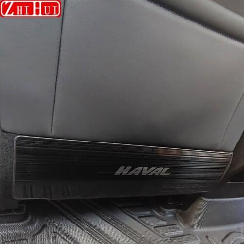 Car Anti Kick Plate Pad Anti-kick Stainless Steel Protector Mats Seat Back Protector For GWM Haval Hover Jolion 2021 Accessories