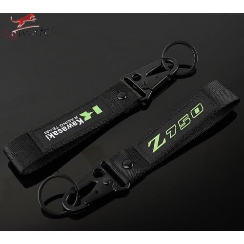High Quality Motorcycle Embroidery Badge Keyring For Kawasaki Z750 Z 750 Latest Accessories Key Ring Chain Embroidery Keychain