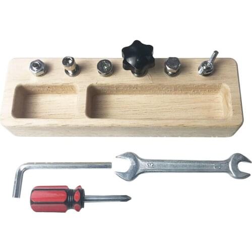 Screw Driver Board For Kids Wooden Screw Driver Board Basic Skills Bead Board Game Educational Sensory Toy Nuts Screw Bolts Set