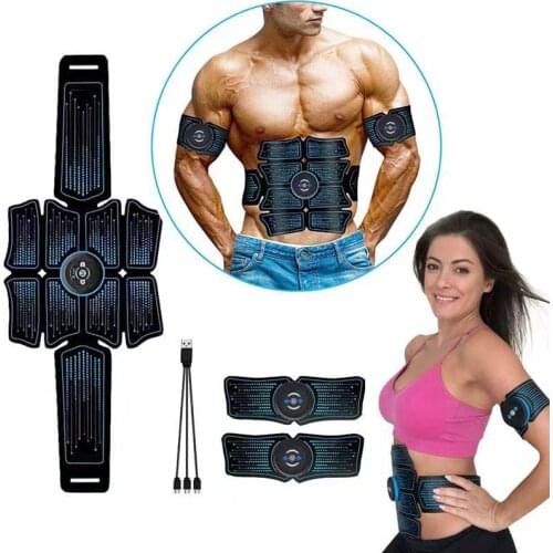 Electric EMS Body Slimming Machine Fitness Smart Muscle ABS Stimulator Abdominal Training Device Weight Loss Massager Gym Tools