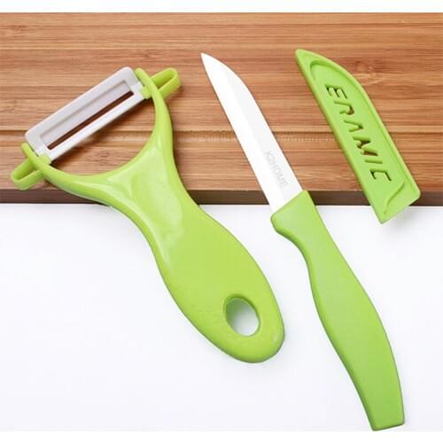 Ceramic Fruit Vegetable Utility Safer Knife and Peeler Gift Set