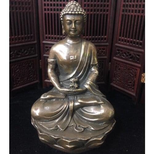 China brass archaize Tathagata Buddha crafts statue