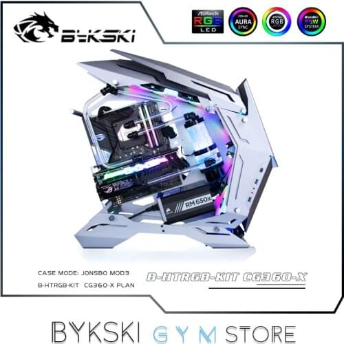 Bykski PC Water Cooling Kit Hard Pipe For Intel Or AMD Ryzen CPU, For RTX 10 20 3060 3070 3080 3090 GPU Liquild Cooler RGB SYNC