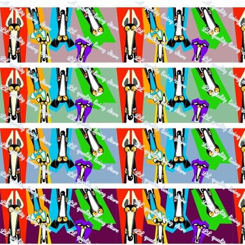 16-75mm Cartoon Greyhound&Dog Printed Grosgrain Ribbon/16mm Printed Elastic Foe Ribbons DIY Hair Bows Sewing Webbing 50 Yards