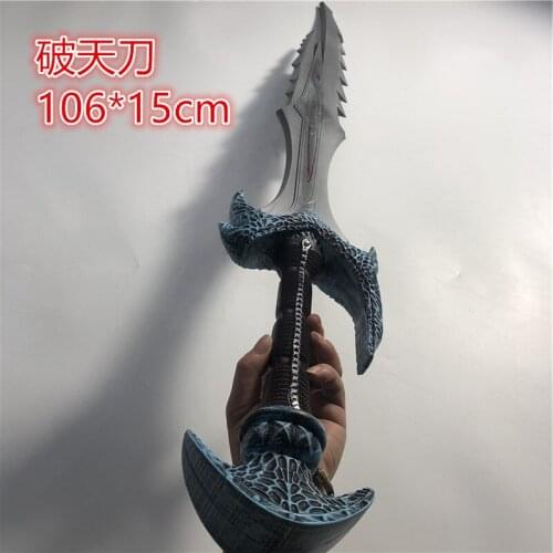 1:1 Cosplay Orc Anti Mage Scythe of Vyse Elf Weapon Game Anime Role Play Halloween Cos Gift Safety PU 106cm