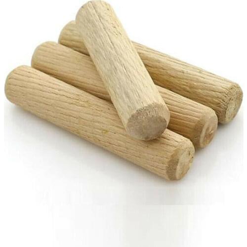 M6 M8 M10 M12 Wooden Hardwood Dowel Fluted Pins Stick Rods Cabinet Drawer Round Fluted Wood Craft Furniture Connector Fitting
