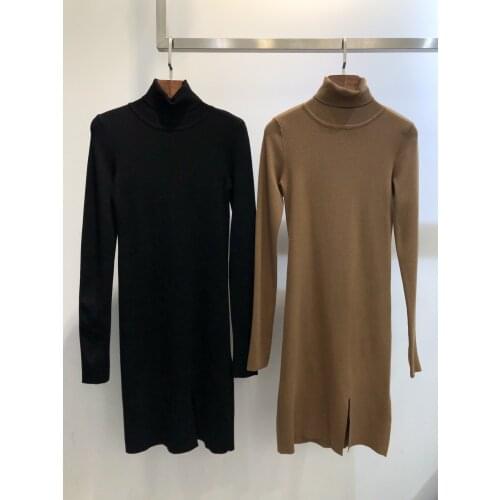 Fashion 2021 new ladies sleeve sexy knit long sweater 0924