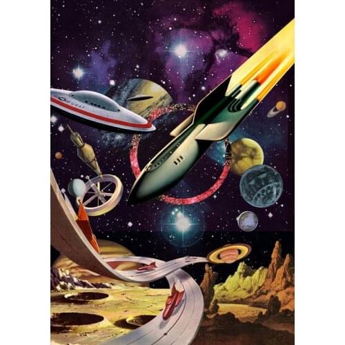 The Outside World External Galaxy Classic Retro Vintage Kraft Poster Canvas DIY Wall Sticker Home Bar Posters Decor Gift
