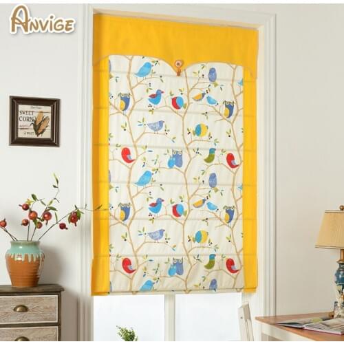 Anvige New Cotton Fabric Window Treatment Blackout Curtains Roman Shade Customized Roman Blinds