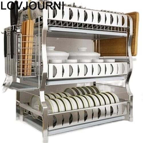 Escurreplatos Almacenamiento Rangement Organisateur Stainless Steel Dish Mutfak Cocina Cuisine Kitchen Storage Rack Holder