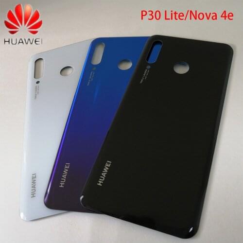 Original Back Glass for Huawei P30 Lite Battery Cover Rear Door Housing Case For Huawei Nova 4e P30 Lite Battery Cover
