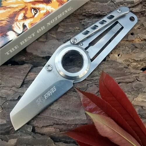 Outdoor Tactical Camping Hunting Survival Pocket Quick Folding Knife Combat Knives EDC Multi Tool Steel Handle Military