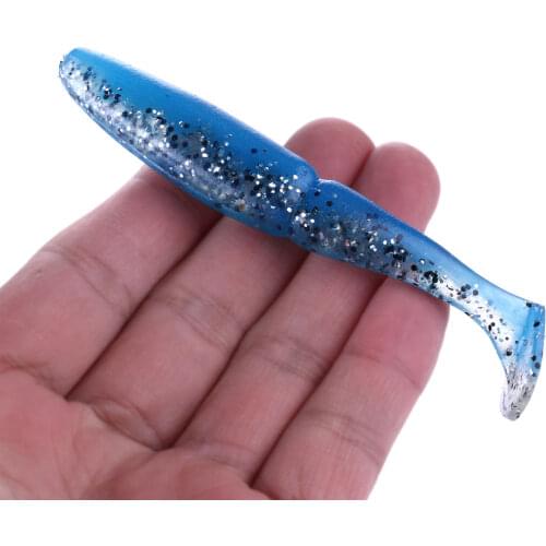 HENGJIA 5PCS/Lot 10cm Wobblers Fishing Lures T-tail Soft Fish Soft Bait Artificial Fake Bait Lifelike Fishing Tools