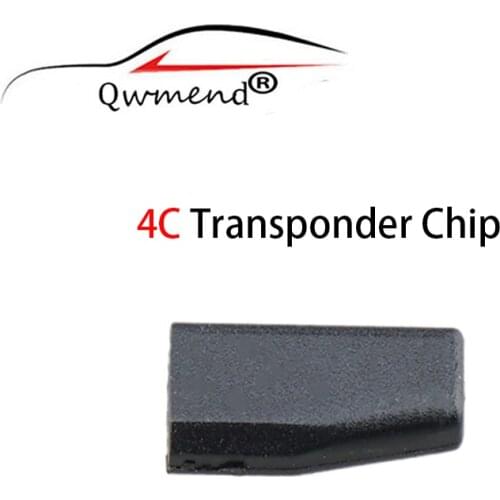 QWMEND Transponder Chip ID4C Carbon Blank ID4C Chip for Toyota Camry Prado Corolla Crown Ford 2005-2011 Smart Car Key Chip ID 4C