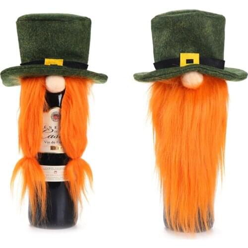 Christmas Wine Bottle Cover Rudolph Faceless Doll Wine Bottle Cover Santa Claus Wine Champagne Dress Up