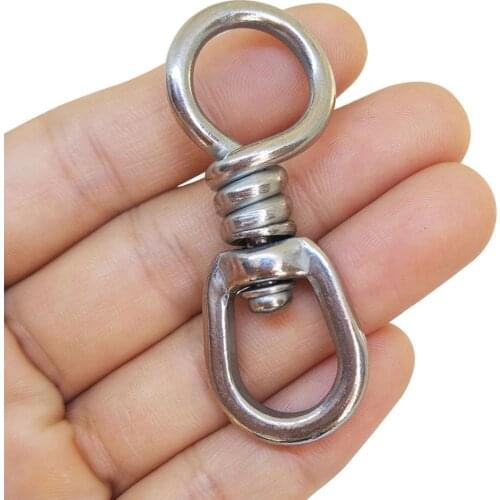 20-pieces Big-game Fishing Swivel Hook Stainless Steel Snap Swivels Test 165Lbs-407Lbs Fishing Connector Heavy-duty Sea Fishing