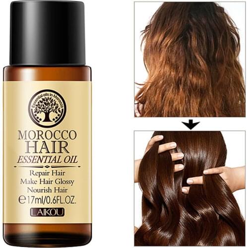 17ml Moroccan Hair Care Essential Oil Brighten Nourishing Deeply Repair Hair Roots Soften Smoothing Hair Thickening Serum