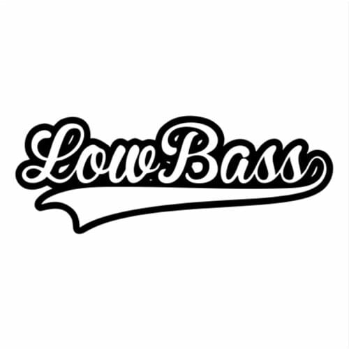Low Bass Word Decal Vinyl Car Stickers Accessories Black Silver CL527